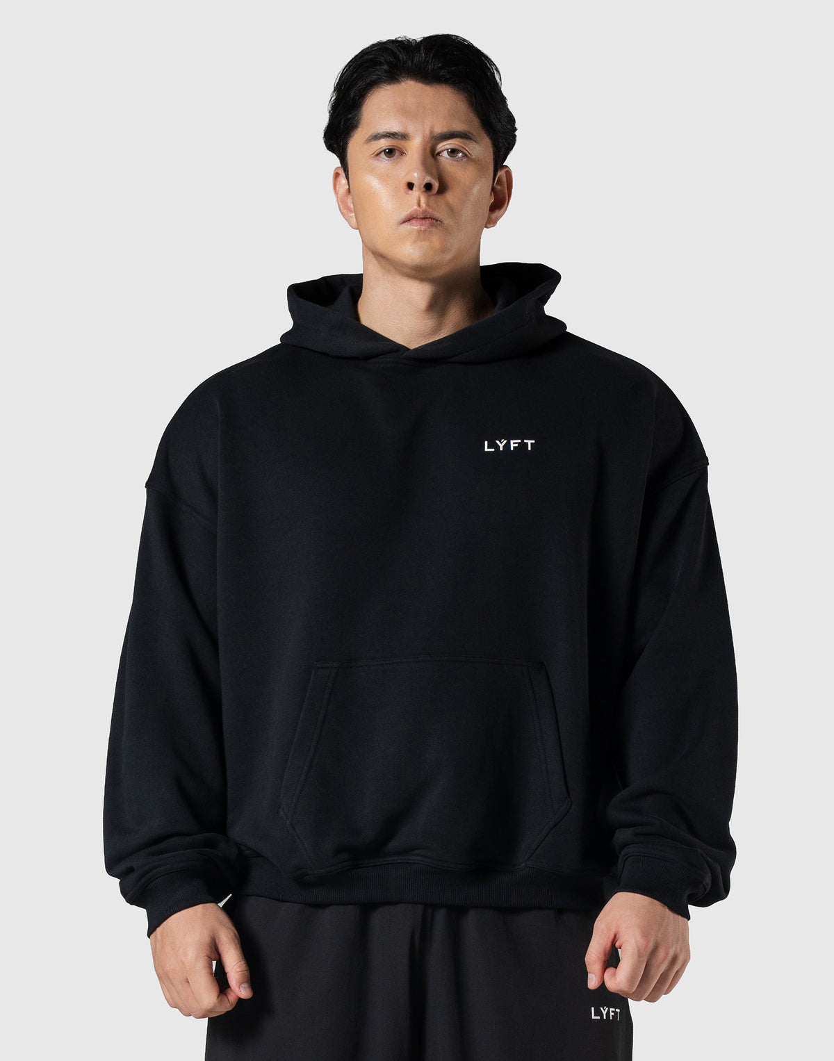 TEAM LÝFT Logo Oversized Hoodie - Black