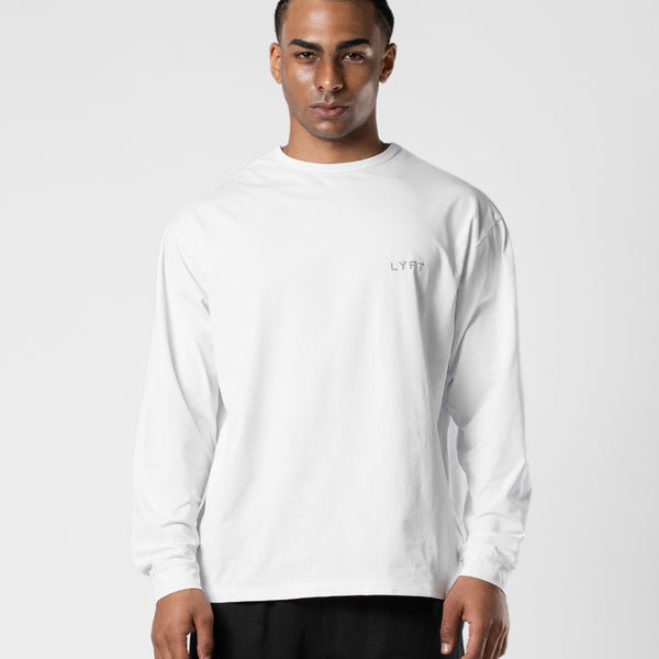 Reflector LÝFT Logo Mesh Long T-Shirt - White