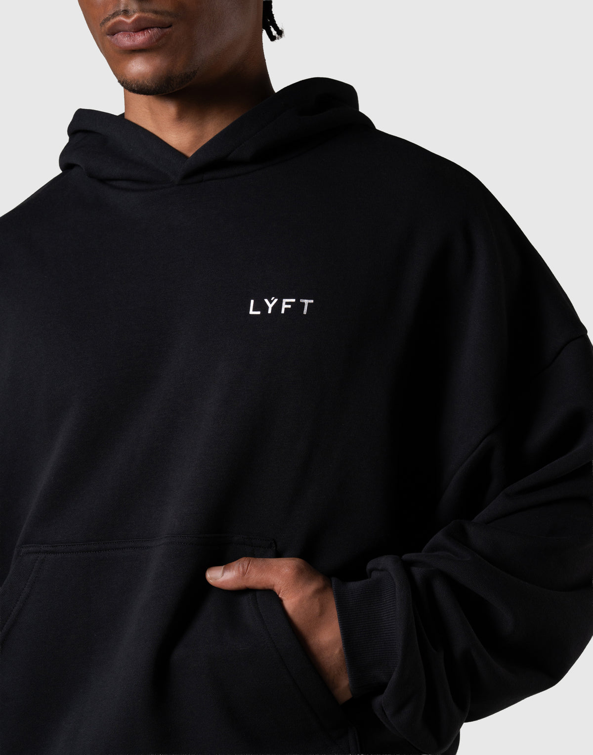 One Point LÝFT Logo Sweat Hoodie - Black