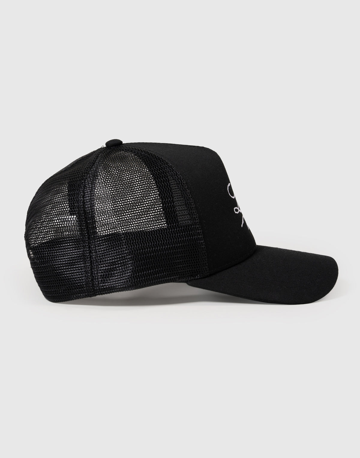 Classic Script Logo Mesh Cap - Black