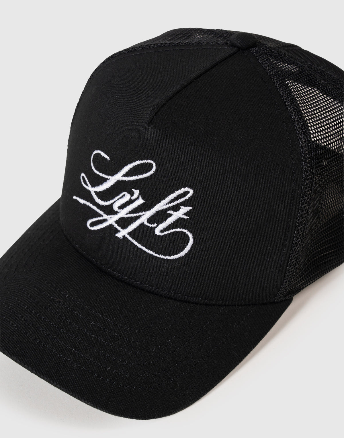Classic Script Logo Mesh Cap - Black