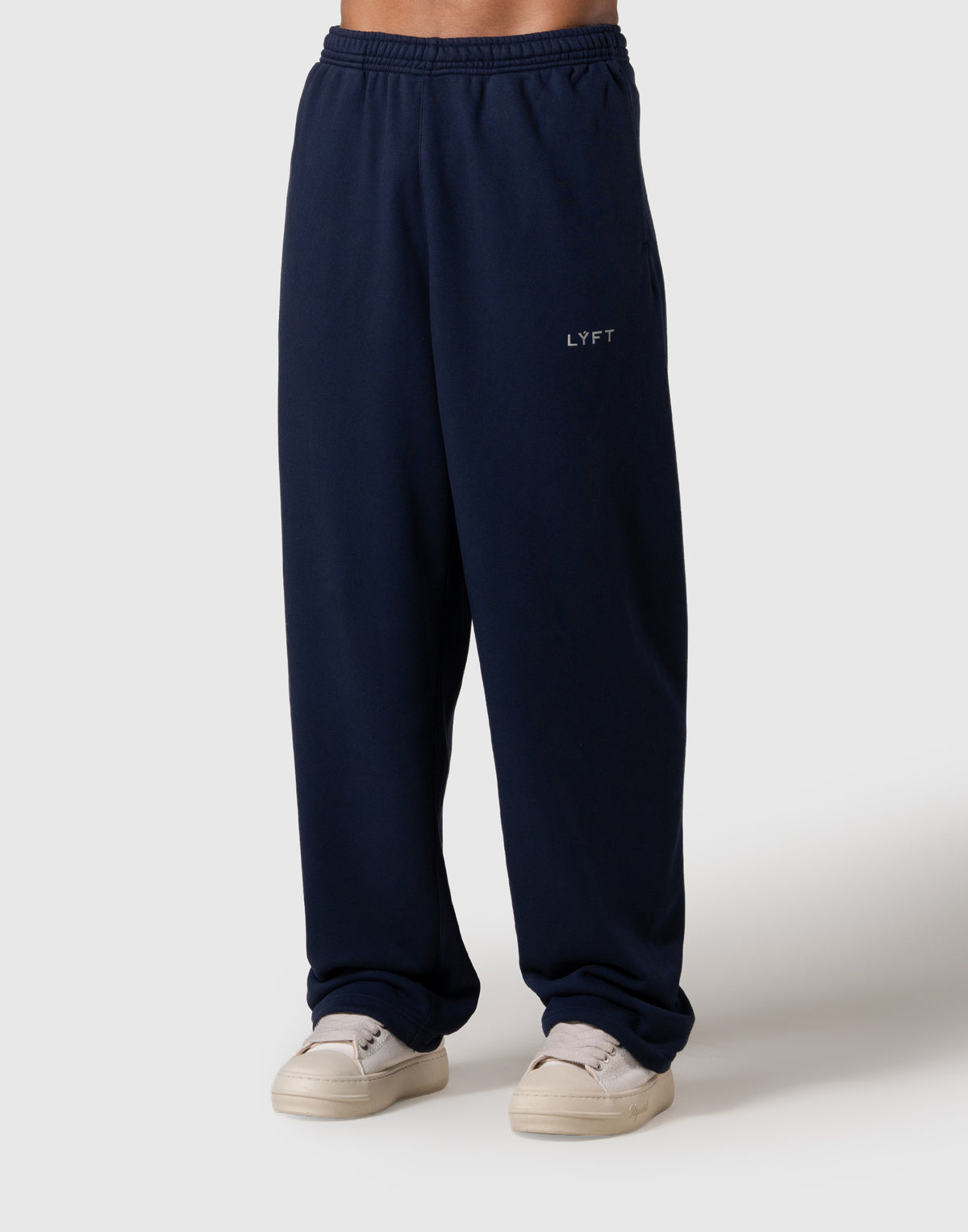 One Point LÝFT Logo Wide Sweat Pants - Navy