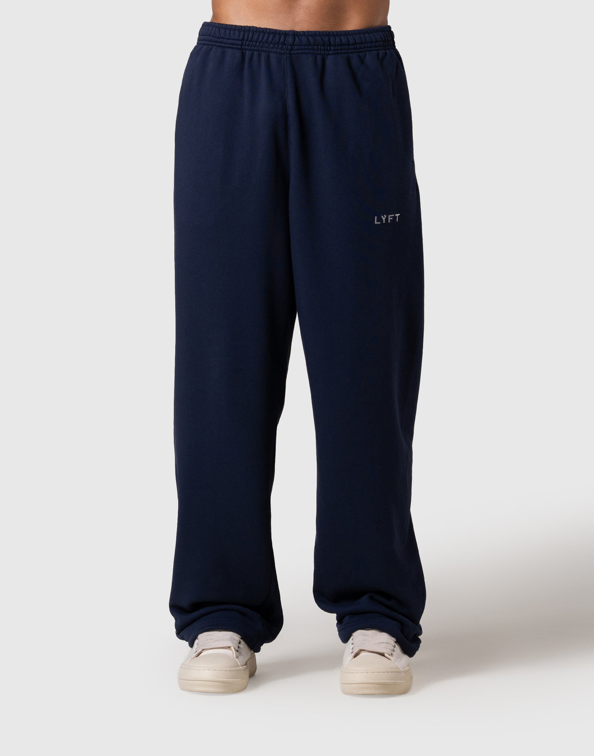 One Point LÝFT Logo Wide Sweat Pants - Navy