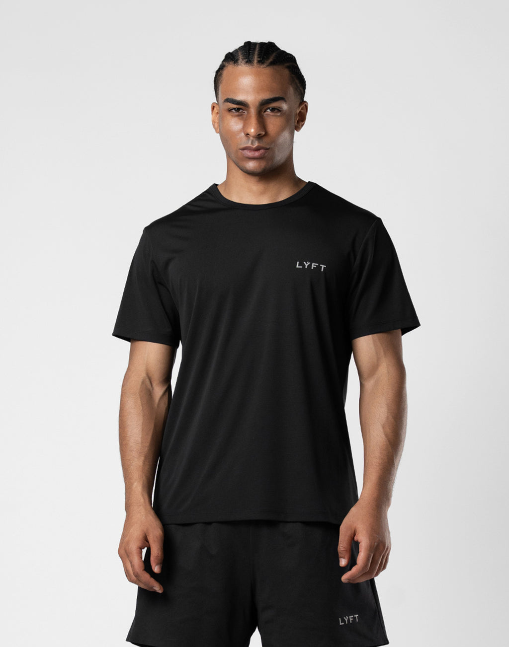 Reflector LÝFT Logo Slim T-Shirt - Black