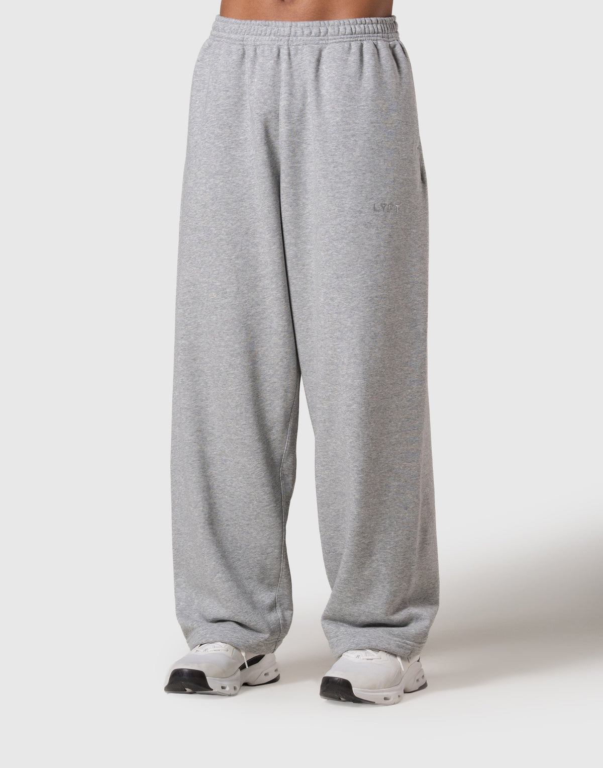 One Point LÝFT Logo Wide Sweat Pants - Grey