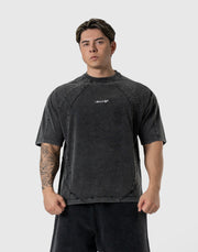 Original Pattern Vintage Big T-Shirt - Black