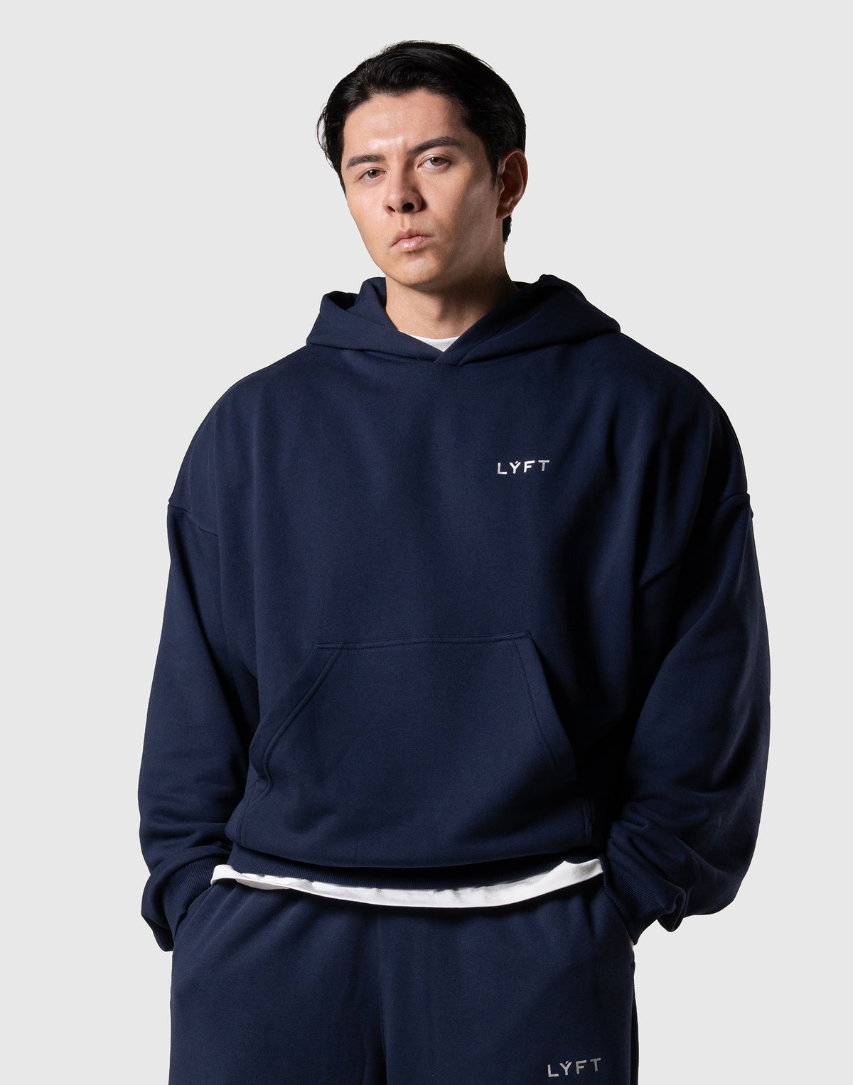 One Point LÝFT Logo Sweat Hoodie - Navy