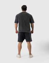 Original Pattern Vintage Big T-Shirt - Black