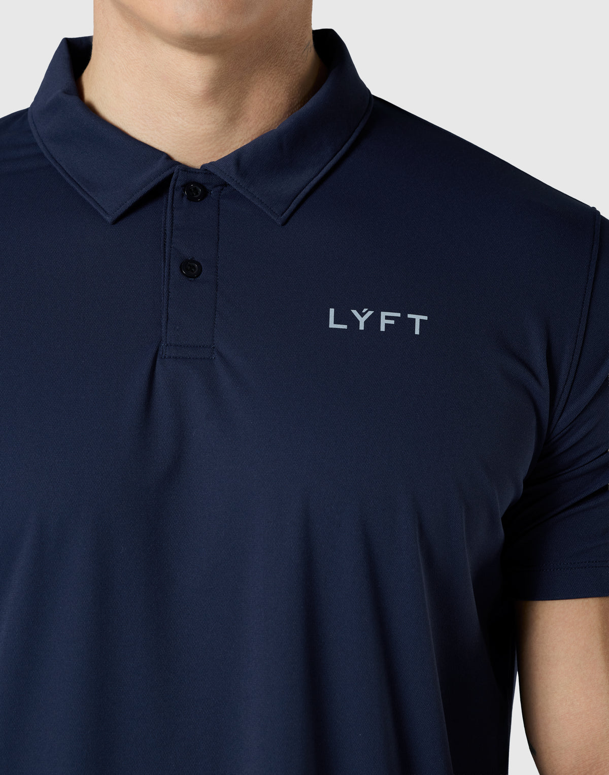 LÝFT Nylon Polo Shirt - Navy
