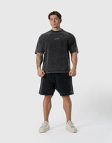 Original Pattern Vintage Big T-Shirt - Black
