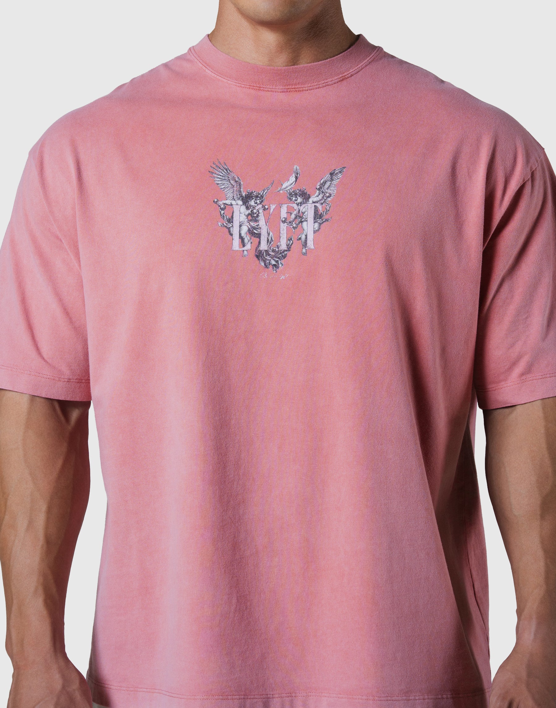 Angel Graphic Vintage Big T-Shirt - Pink – LÝFT