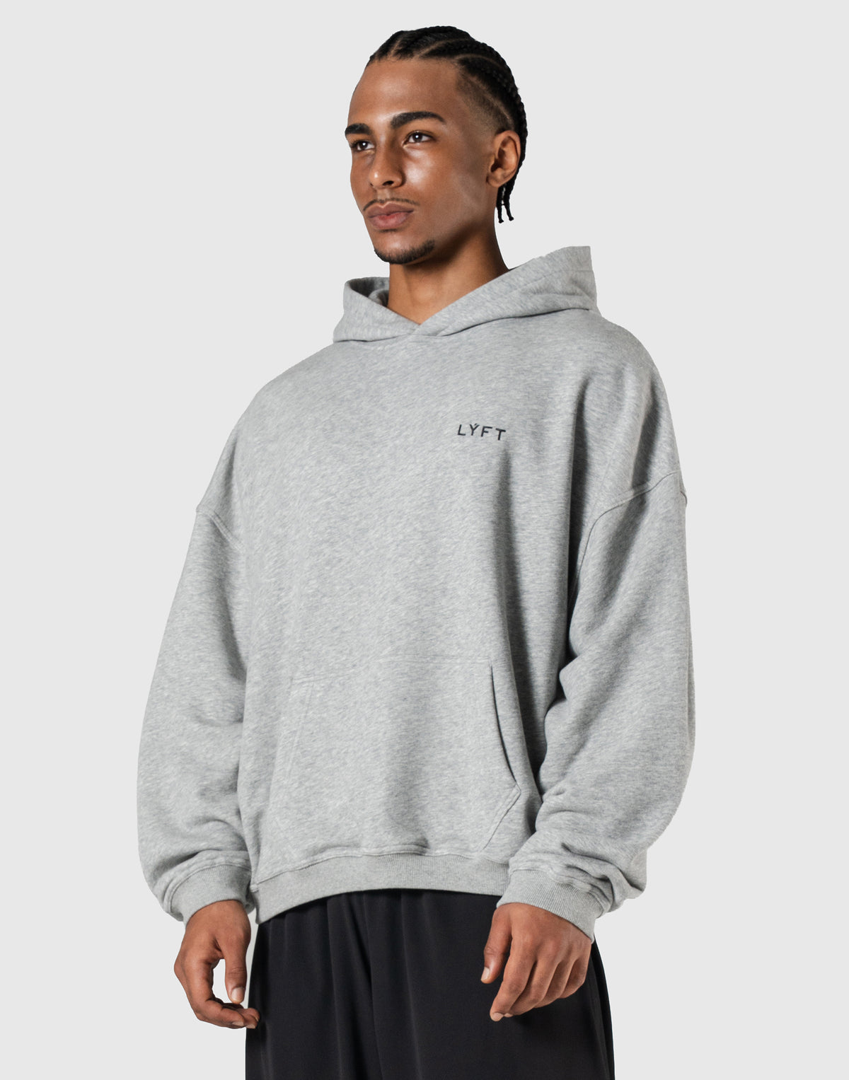 TEAM LÝFT Logo Oversized Hoodie - Grey