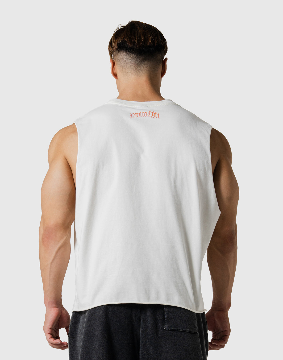 Plate Fire Graphic Vintage Box Tanktop - White