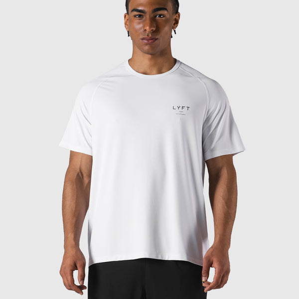 LÝFT Athletic Mesh Raglan Sleeve T-Shirt - White