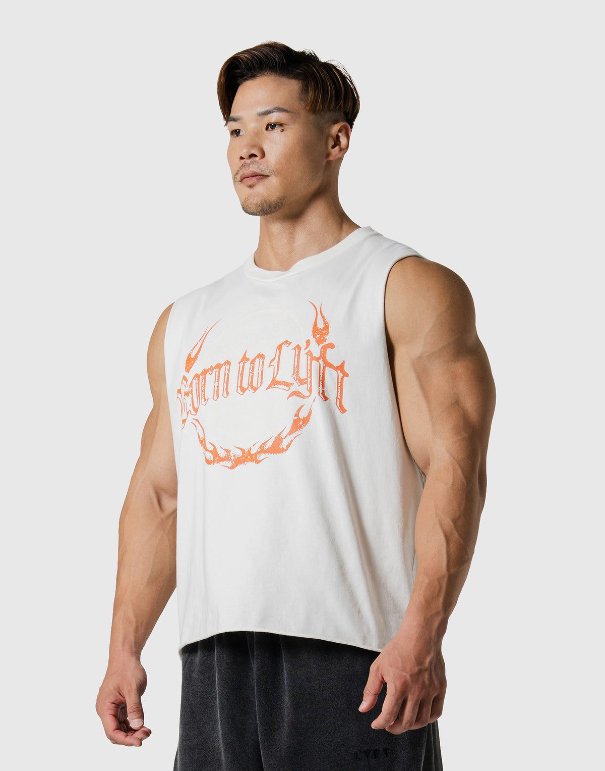 Plate Fire Graphic Vintage Box Tanktop - White