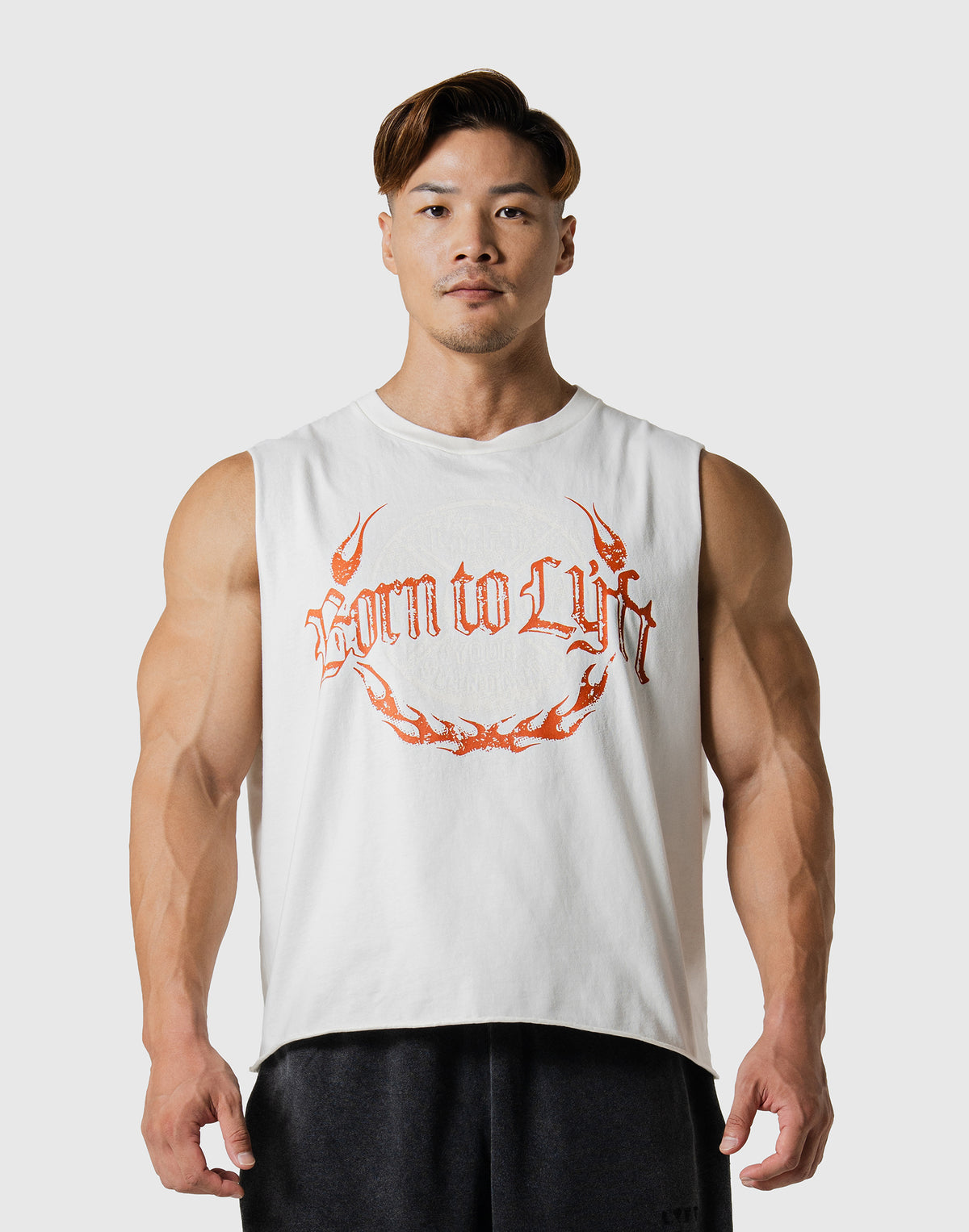 Plate Fire Graphic Vintage Box Tanktop - White