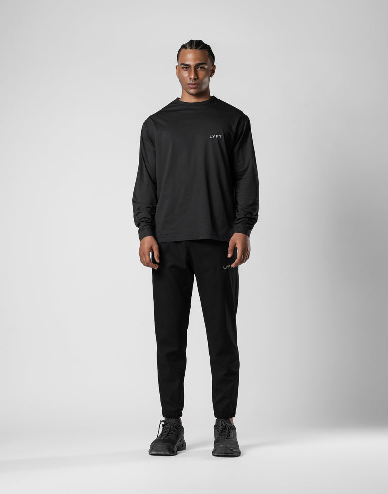 Reflector LÝFT Logo Mesh Long T-Shirt - Black
