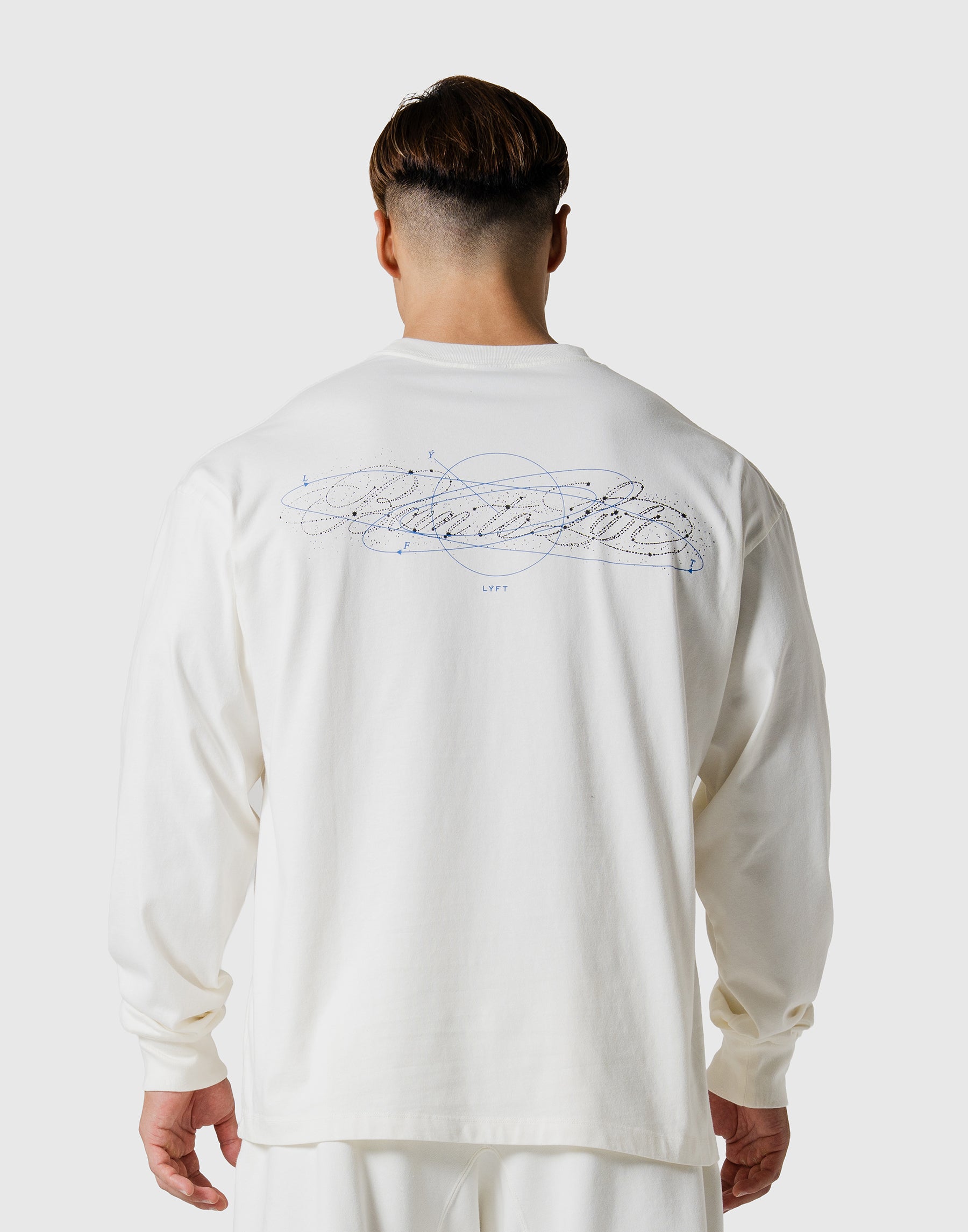 Orbit Script Logo Vintage Long Sleeve T-Shirt - Ivory – LÝFT