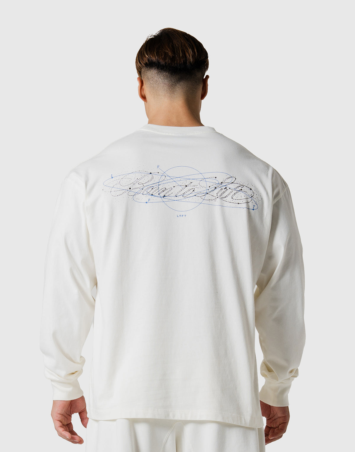 Orbit Script Logo Vintage Long Sleeve T-Shirt - Ivory