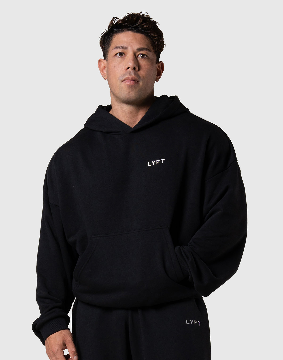 One Point LÝFT Logo Sweat Hoodie - Black
