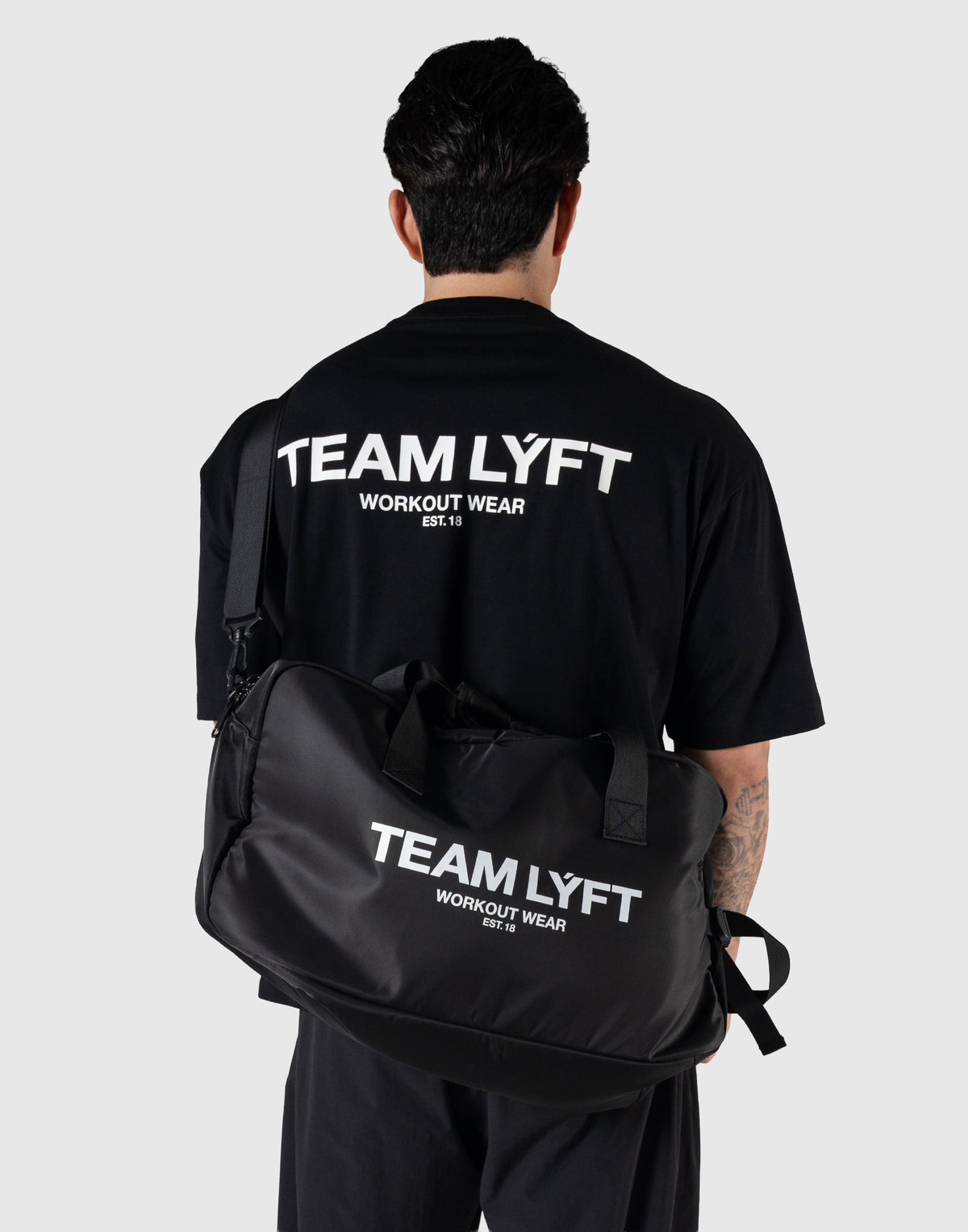 TEAM LÝFT Logo 3Way Duffle Bag - Black