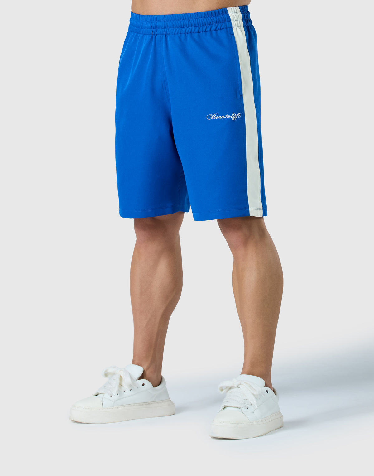 Script Logo Side Line Shorts - Blue