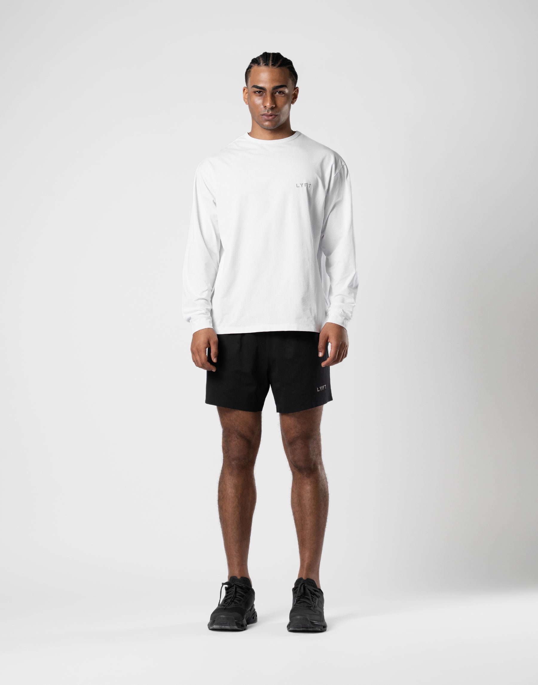 Reflector LÝFT Logo Mesh Long T-Shirt - White