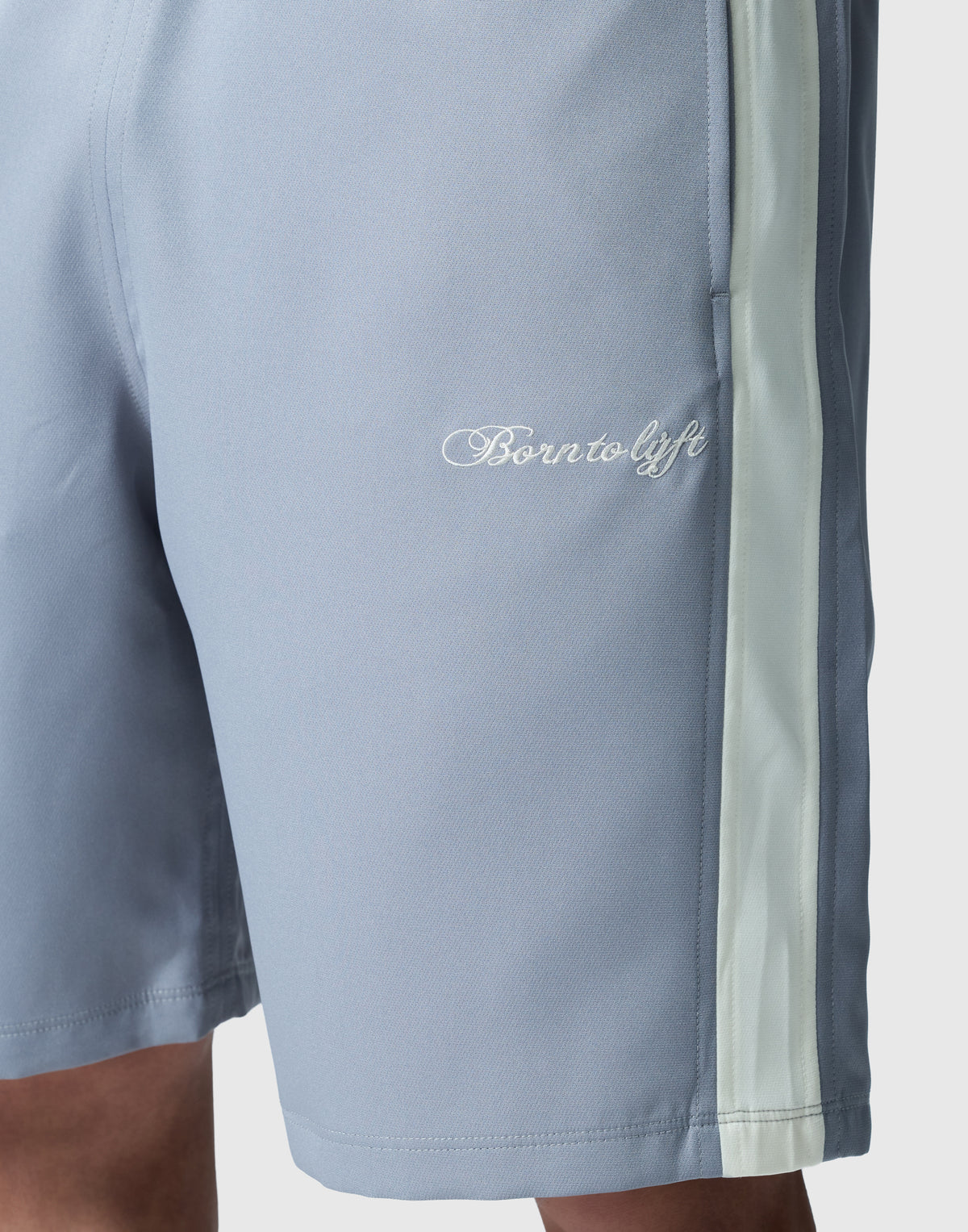 Script Logo Side Line Shorts - Grey