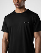 Reflector LÝFT Logo Slim T-Shirt - Black