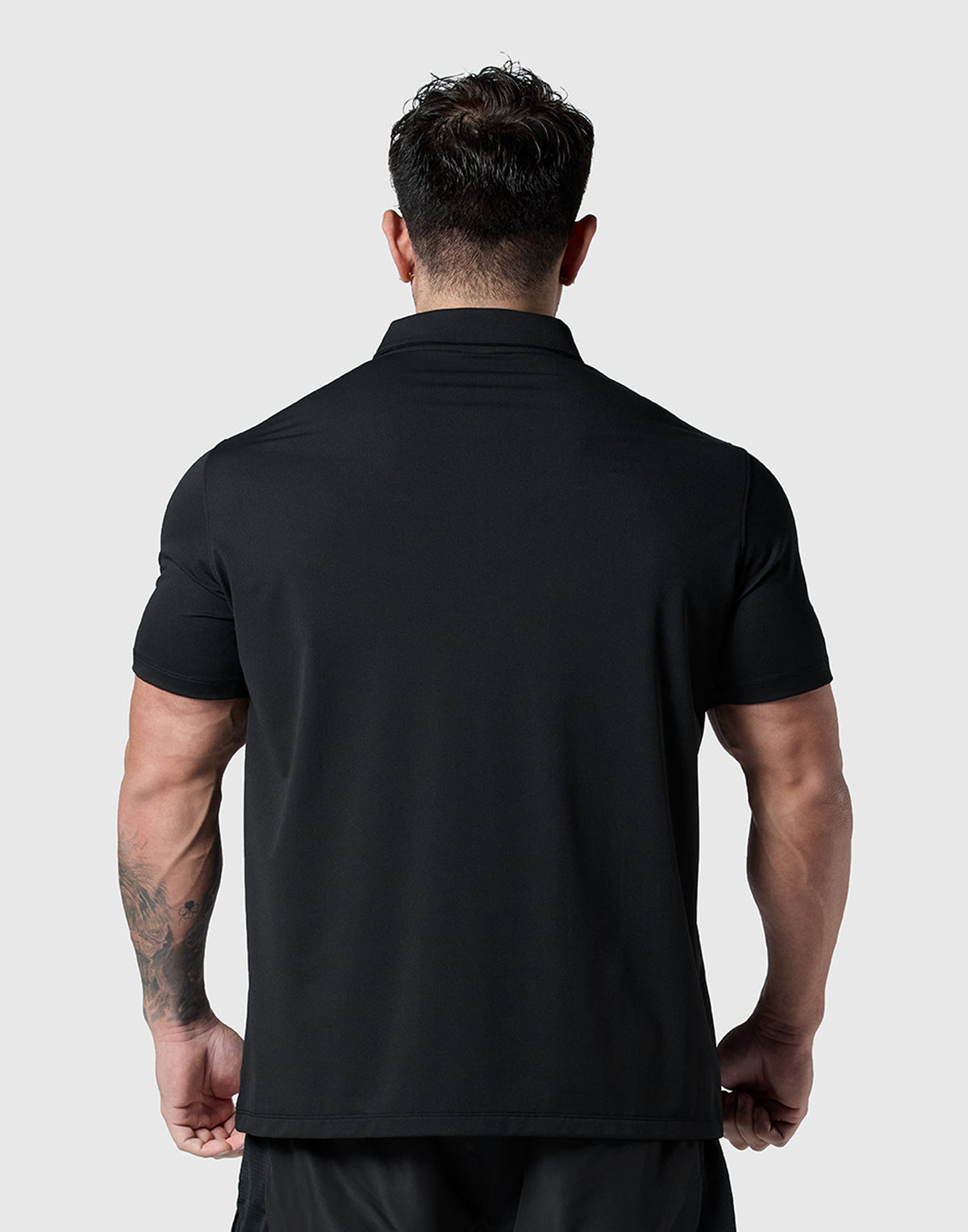 LÝFT Nylon Polo Shirt - Black