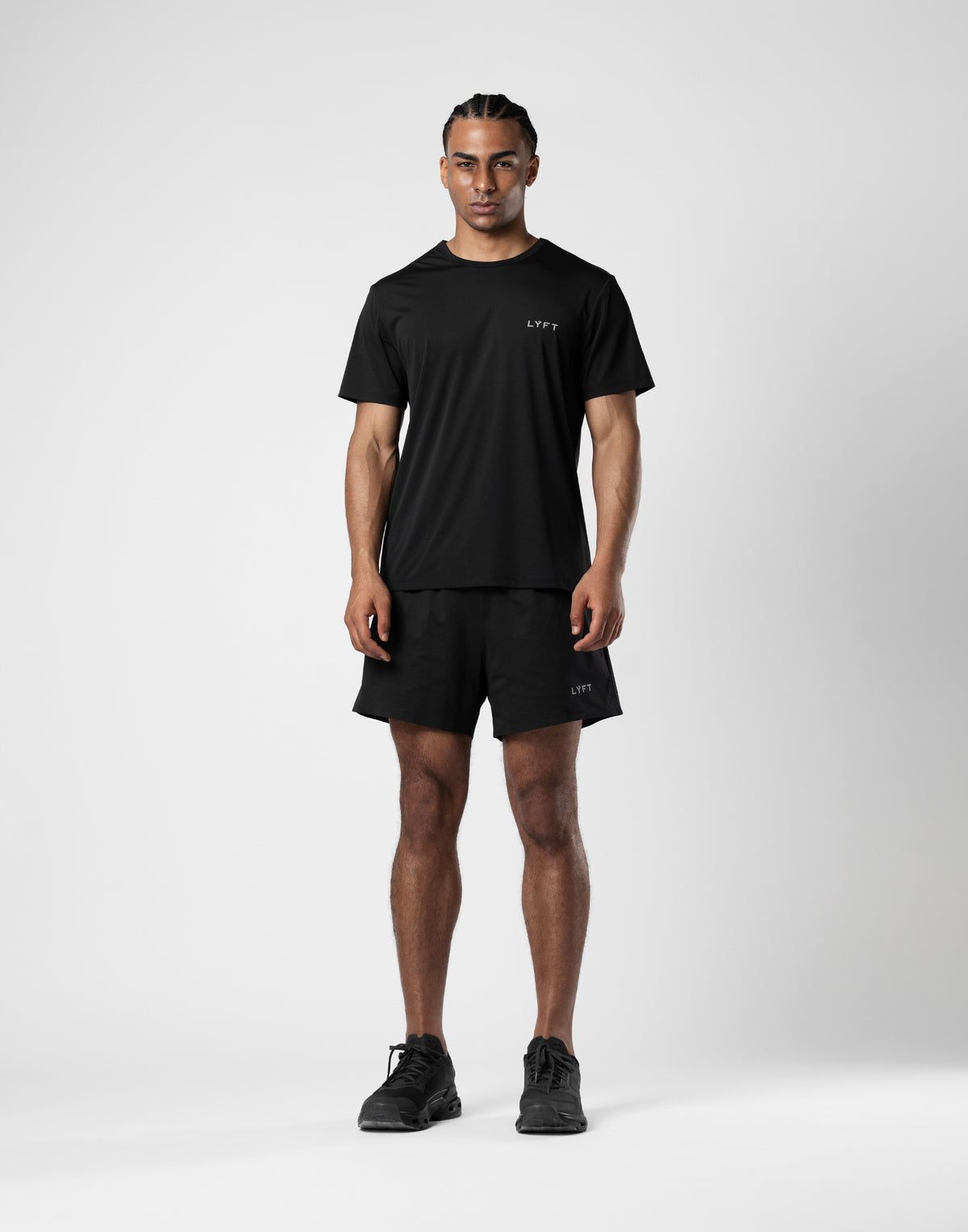 Reflector LÝFT Logo Slim T-Shirt - Black