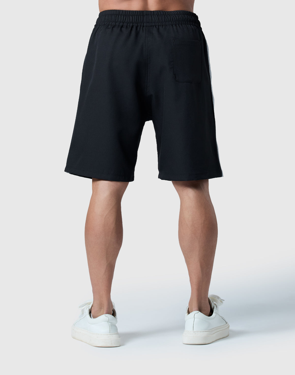 Script Logo Side Line Shorts - Black