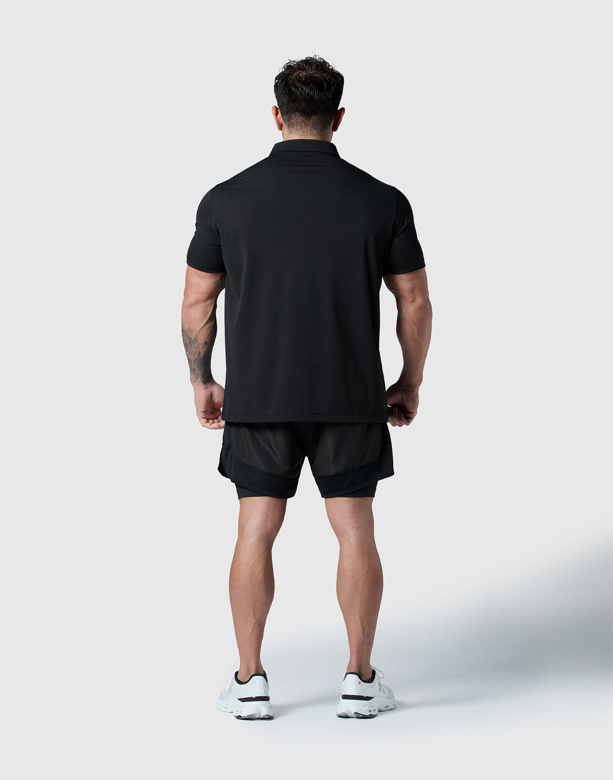 LÝFT Nylon Polo Shirt - Black