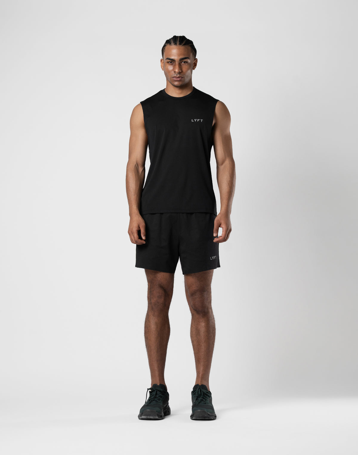 Reflector LÝFT Logo Slim Tanktop - Black