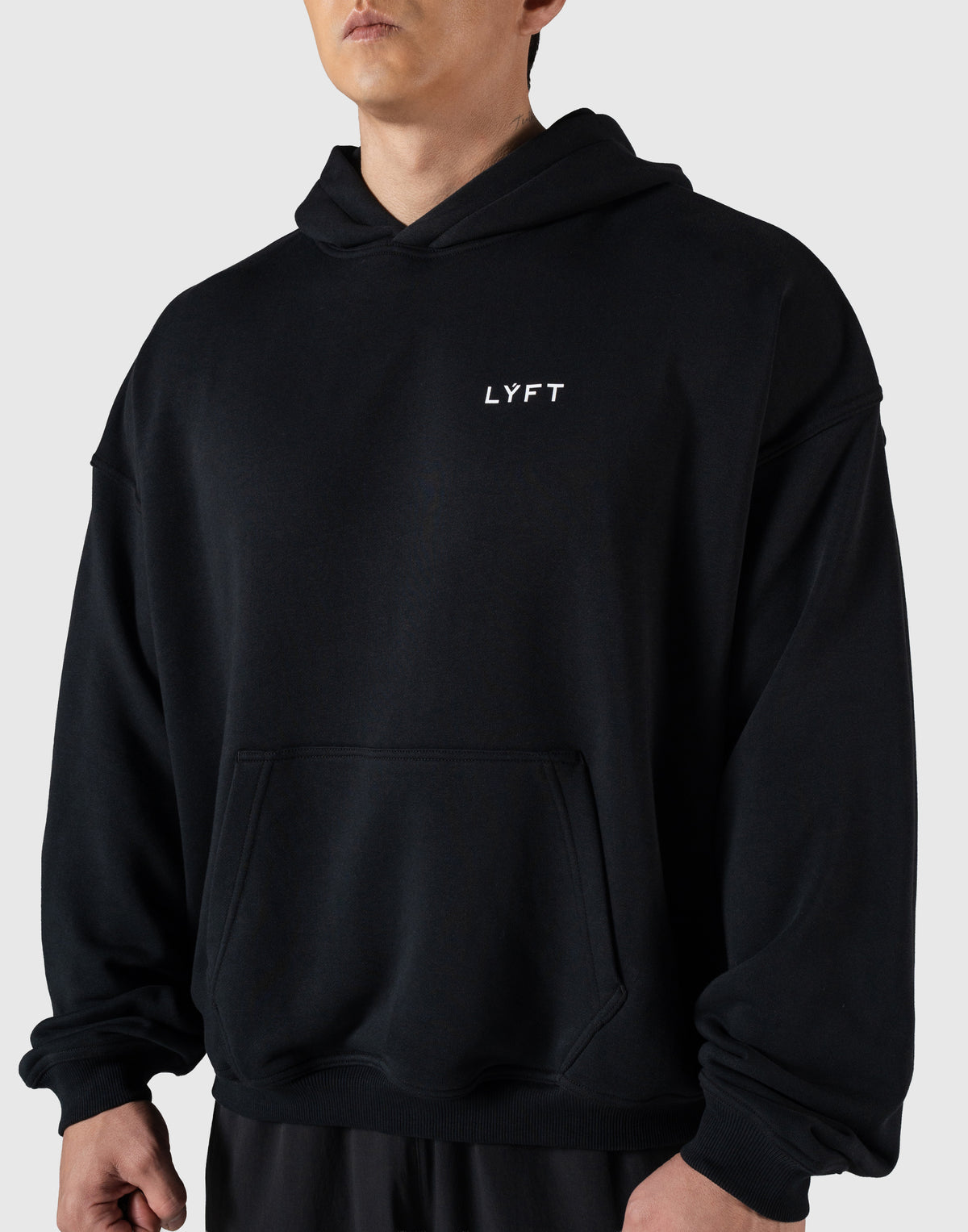 TEAM LÝFT Logo Oversized Hoodie - Black