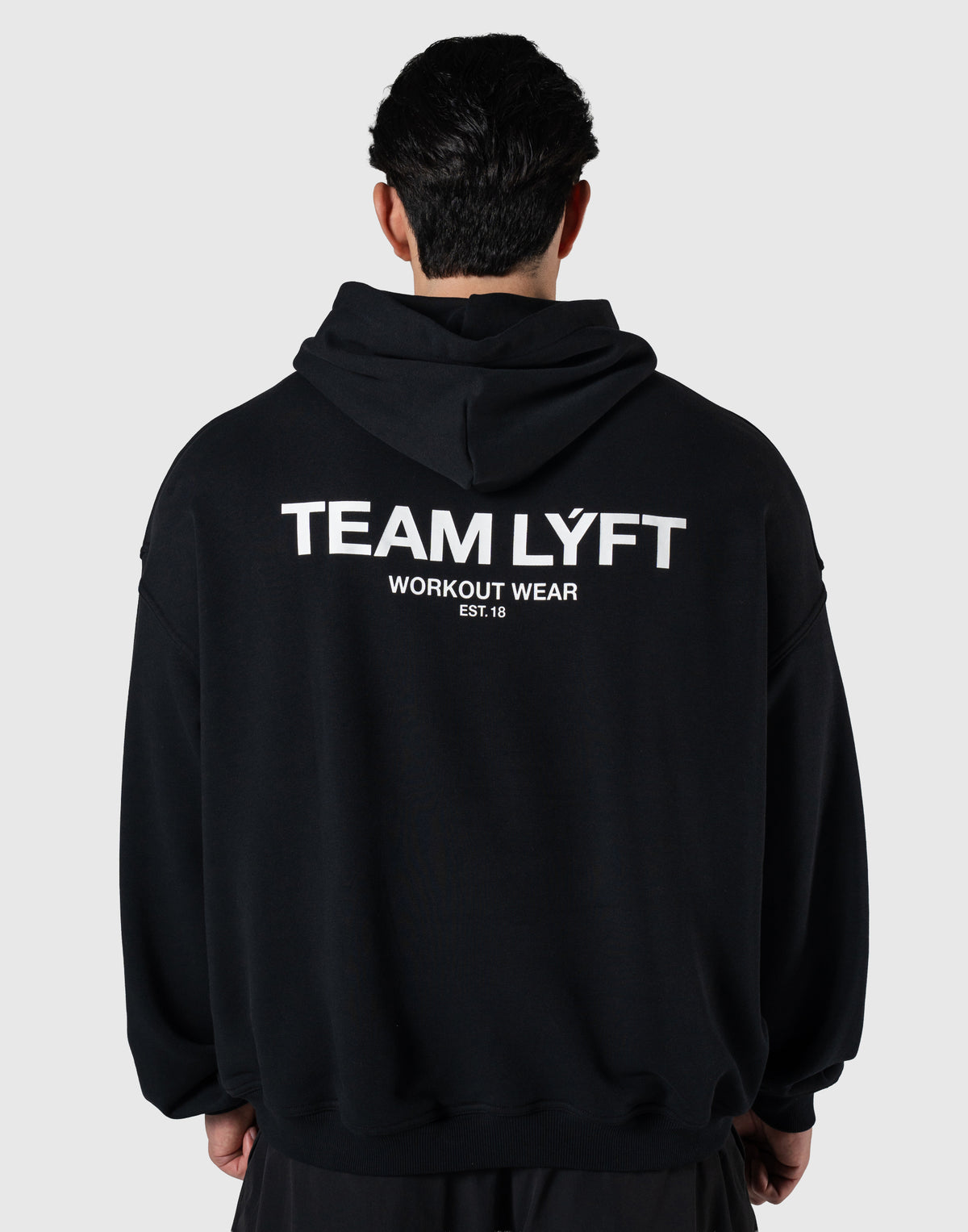 TEAM LÝFT Logo Oversized Hoodie - Black