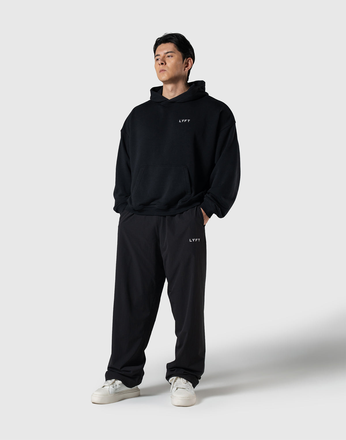 TEAM LÝFT Logo Oversized Hoodie - Black
