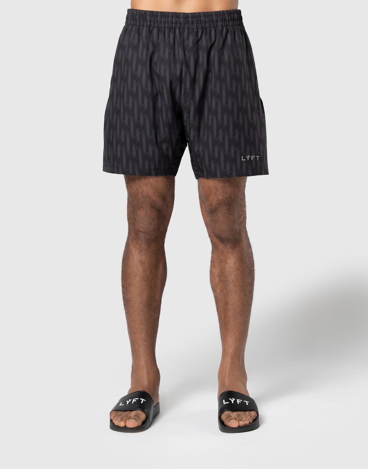 LÝFT All Print Stretch Shorts - Black