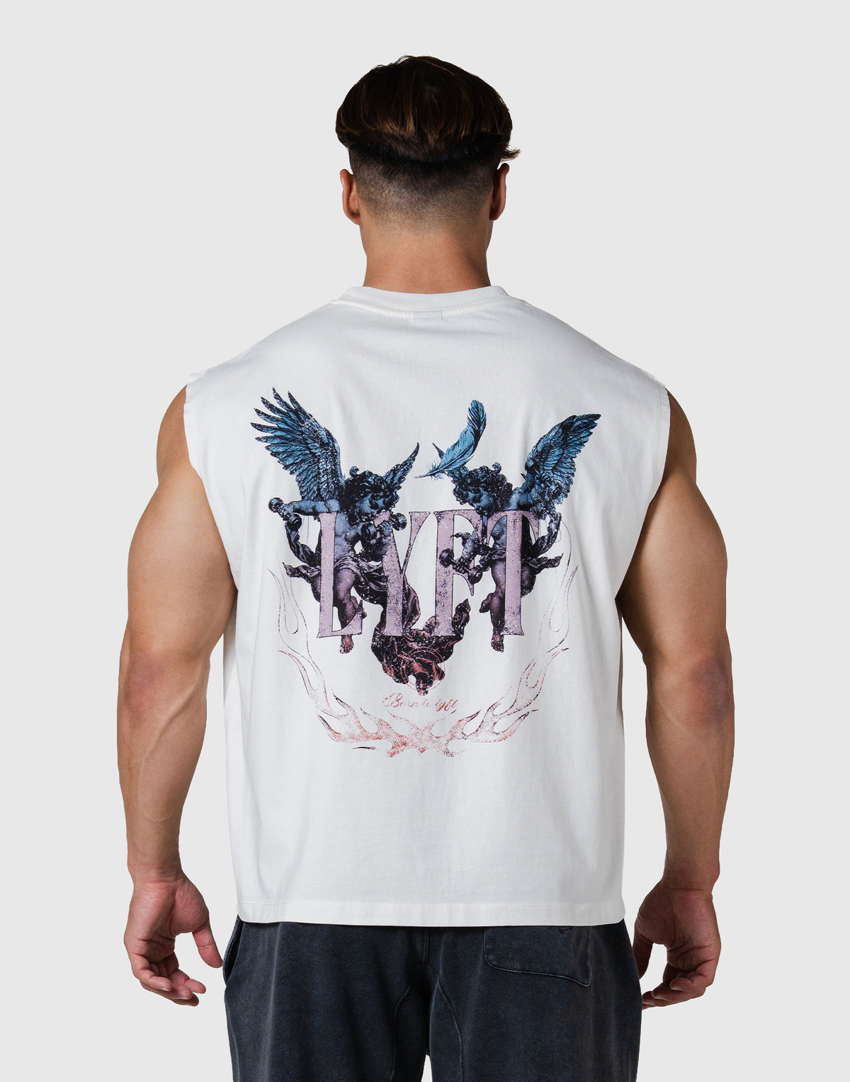 Angel Graphic Vintage Tanktop - Ivory