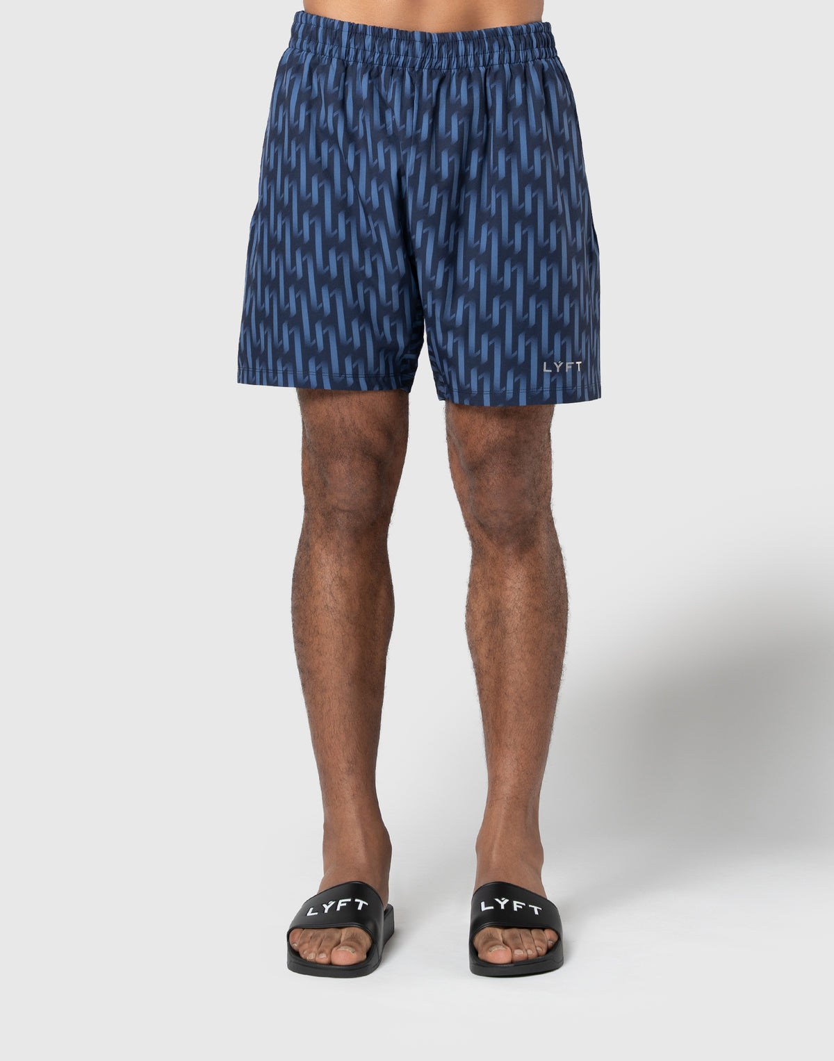LÝFT All Print Stretch Shorts - Blue