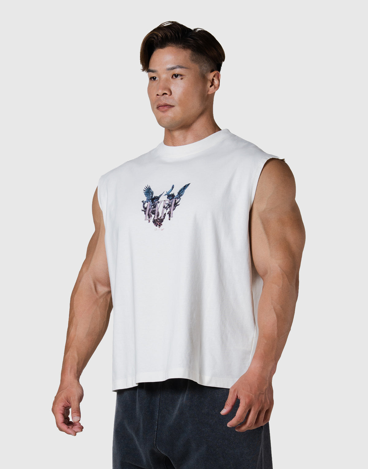 Angel Graphic Vintage Tanktop - Ivory