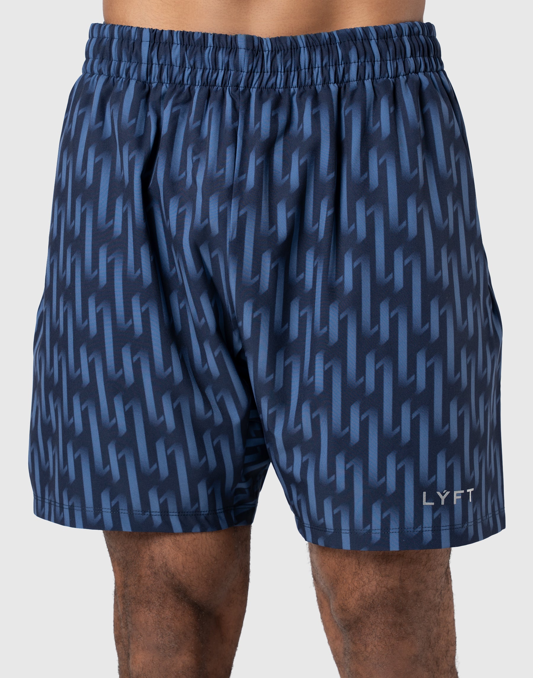 LÝFT All Print Stretch Shorts - Blue