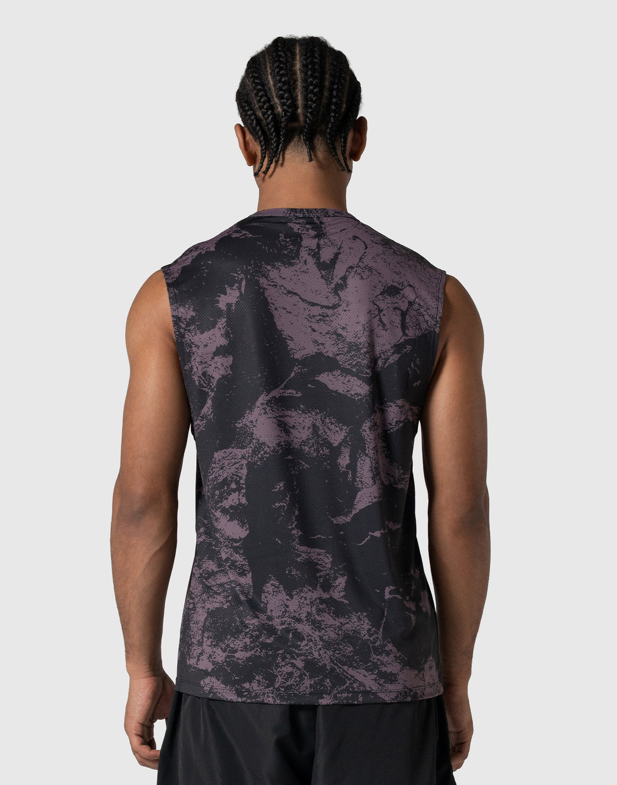 Camouflage Pattern Stretch Mesh Tanktop - Red