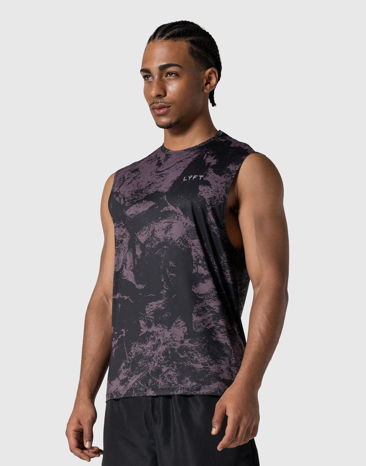 Camouflage Pattern Stretch Mesh Tanktop - Red