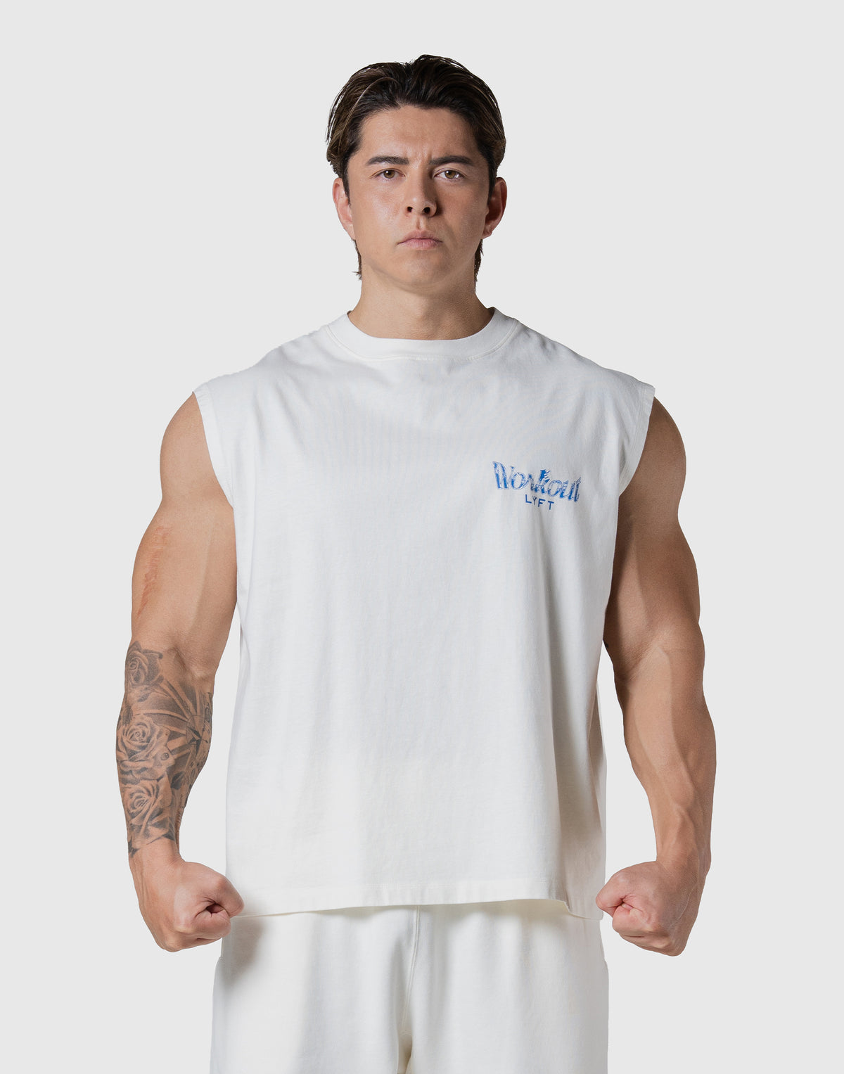 Work Out Graphic Vintage Tanktop - Ivory