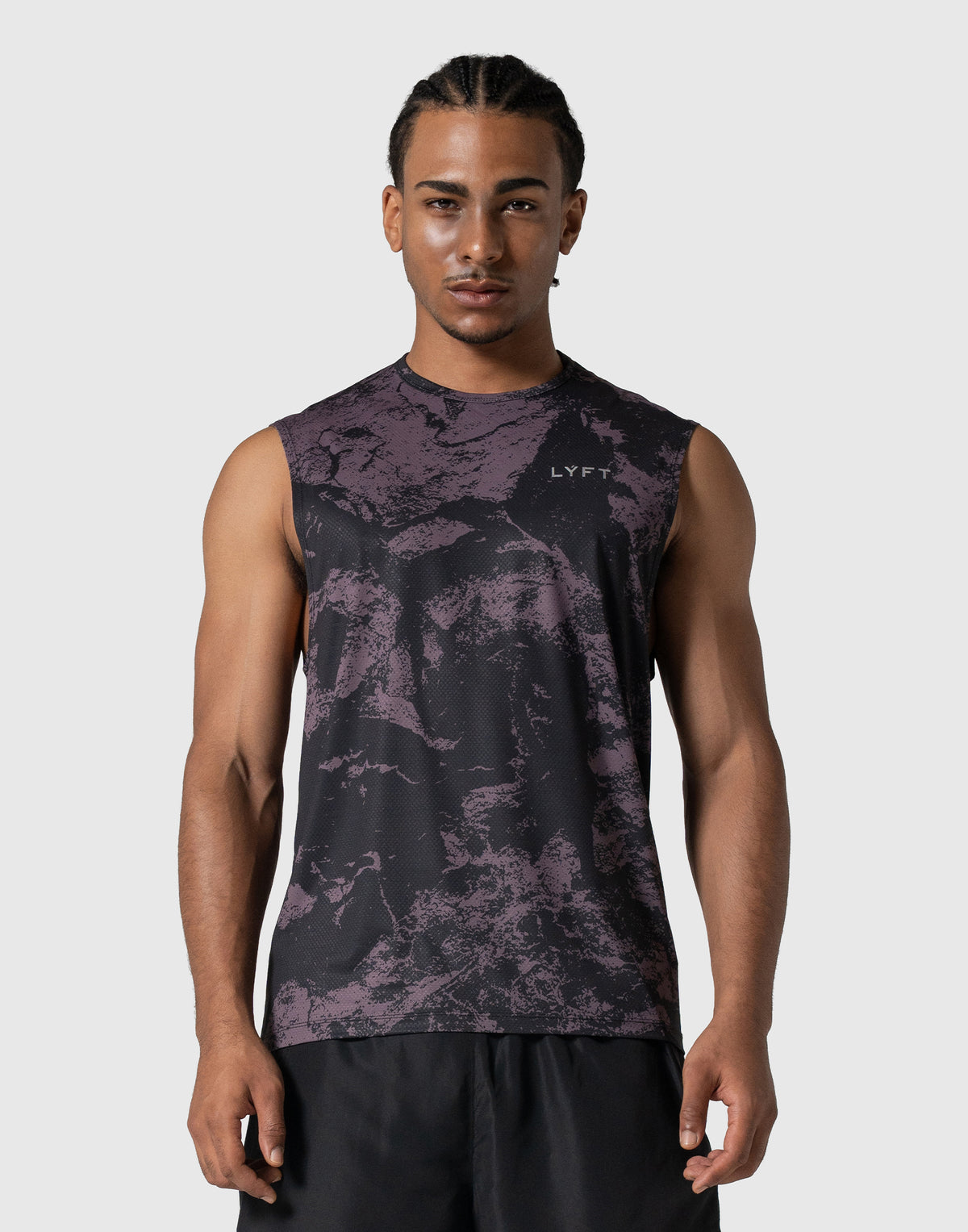 Camouflage Pattern Stretch Mesh Tanktop - Red