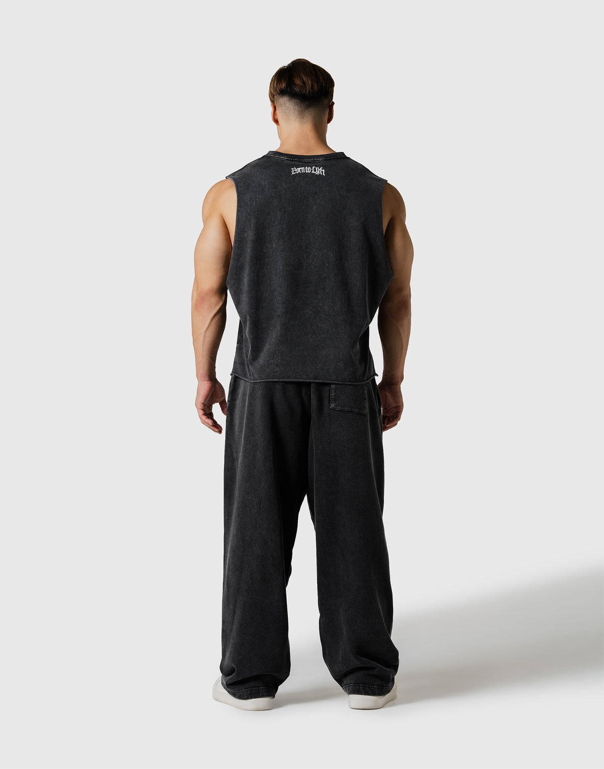 Plate Fire Graphic Vintage Box Tanktop - Black