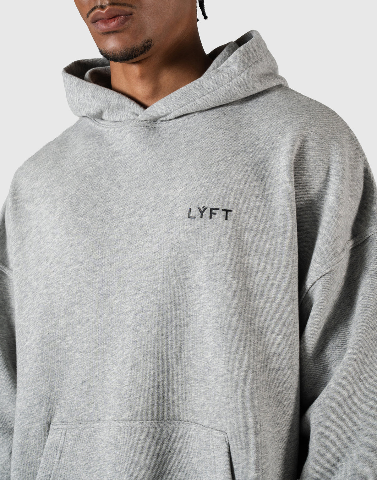 TEAM LÝFT Logo Oversized Hoodie - Grey