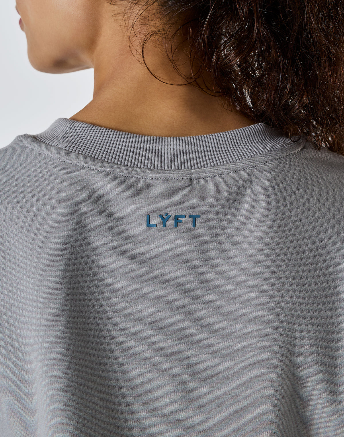 Wellness Club Logo Cropped T-Shirt - Grey