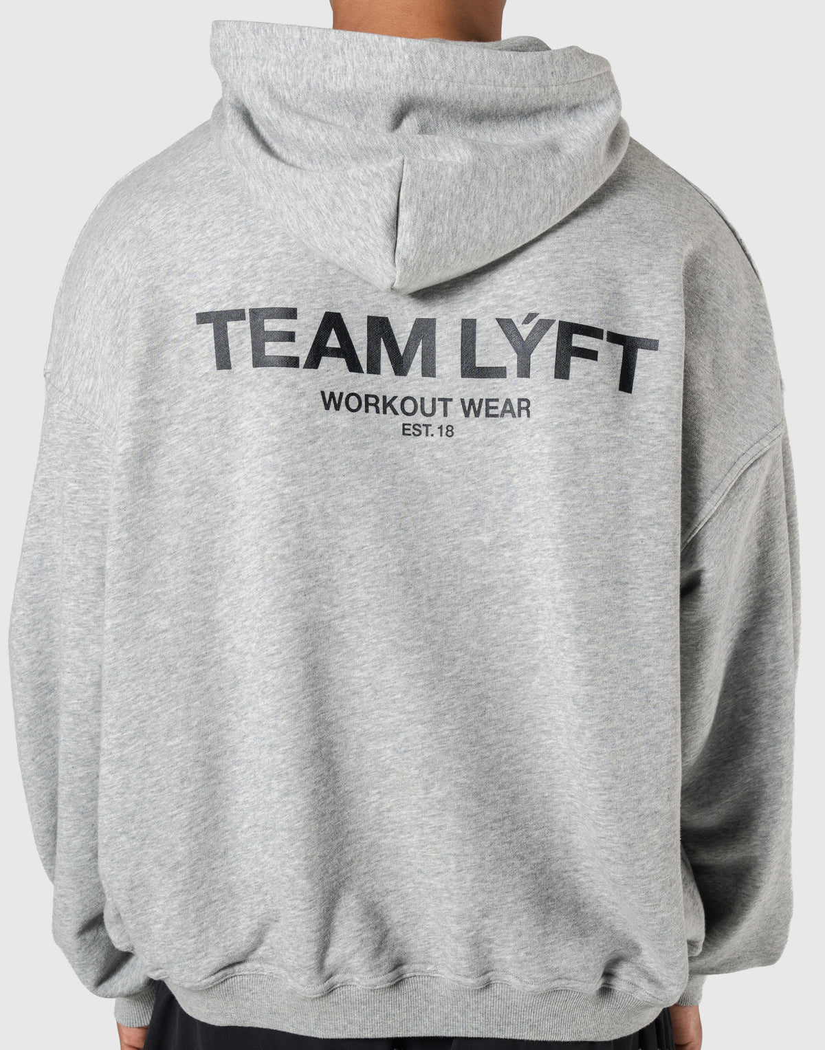 TEAM LÝFT Logo Oversized Hoodie - Grey